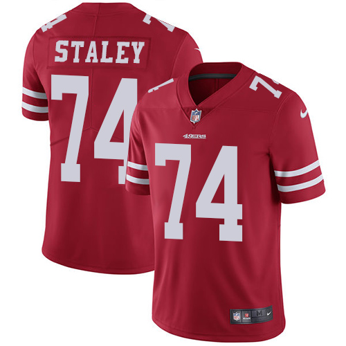 San Francisco 49ers Limited Red Men Joe Staley Home NFL Jersey #74 Vapor Untouchable->san francisco 49ers->NFL Jersey